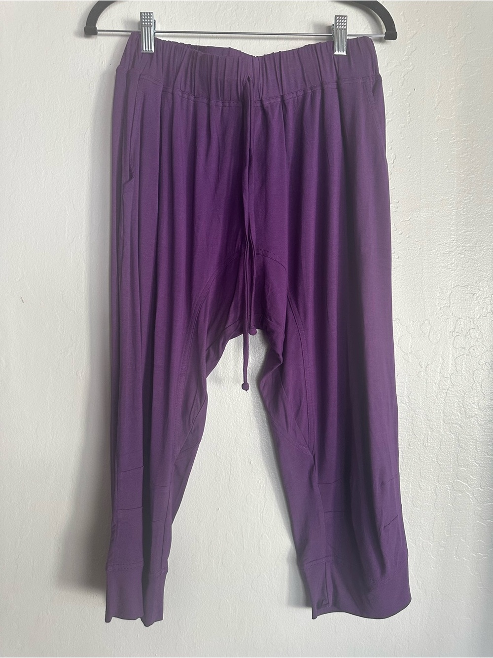 Purple Drawstring Harem Pants
